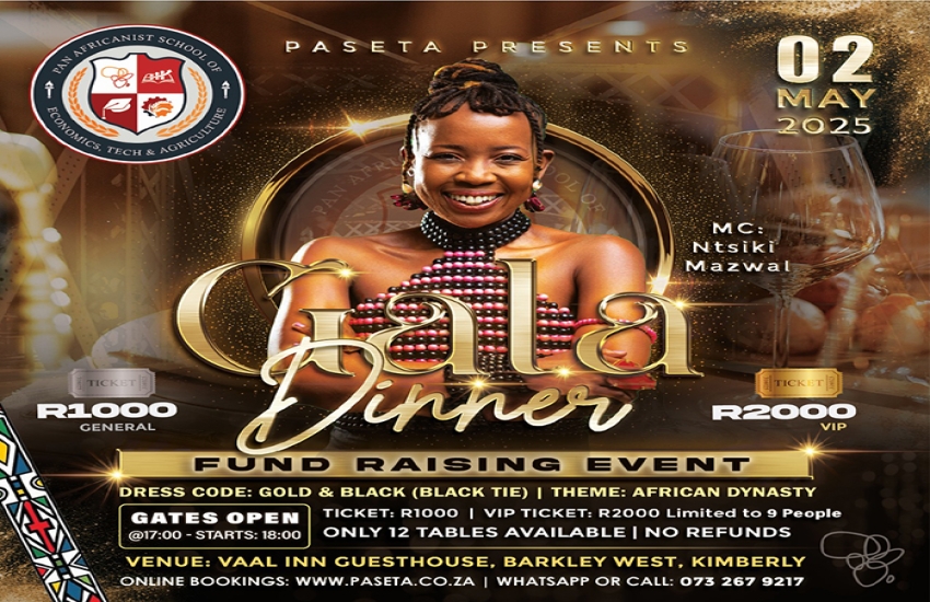 Paseta Gala Dinner 2025 With Ntsiki Mazwai As Mc